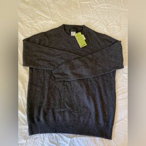 Progetto Uomo Charcoal Grey Wool Cashmere Long Sleeve Sweater. New With Tags.